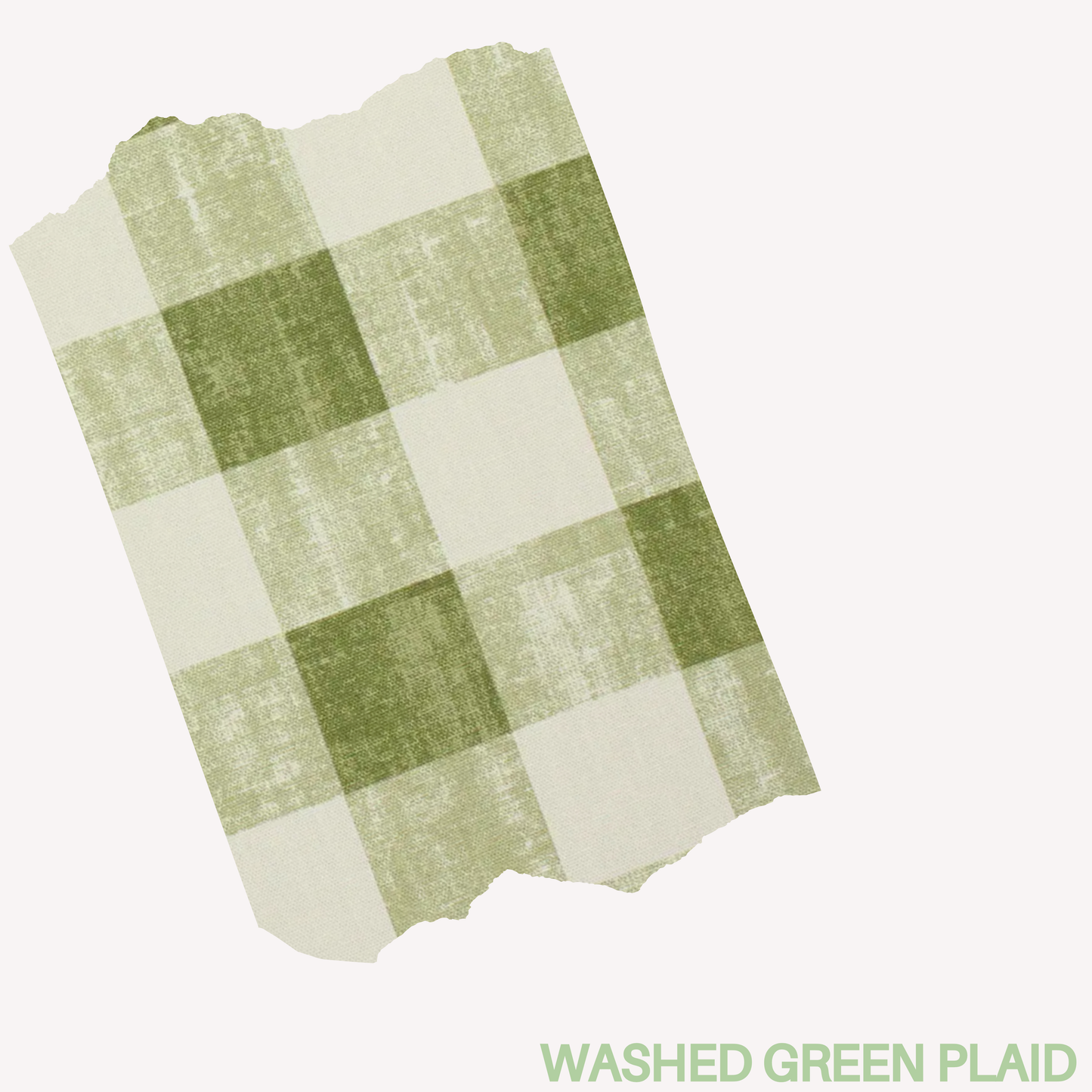Washed Green Plaid - Fabric Wrapped Frame and Mat