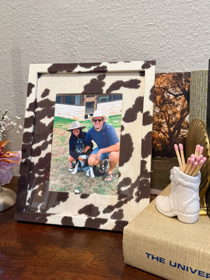 Cowntown Brown - Fabric Wrapped Frame and Mat