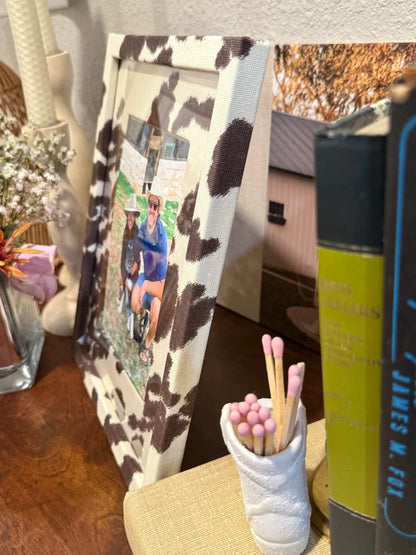 Cowntown Brown - Fabric Wrapped Frame and Mat