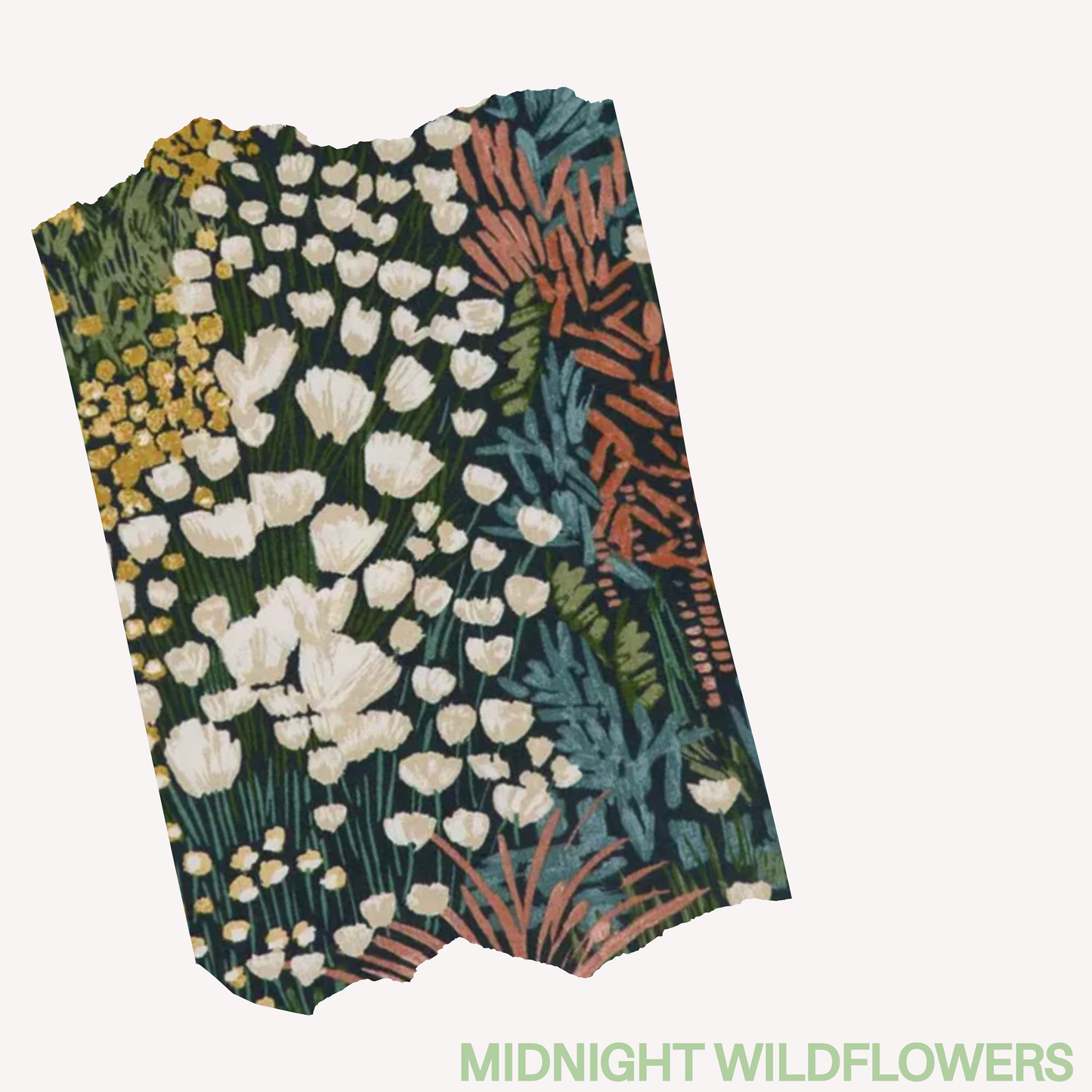 Midnight Wildflowers - Fabric Wrapped Frame and Mat