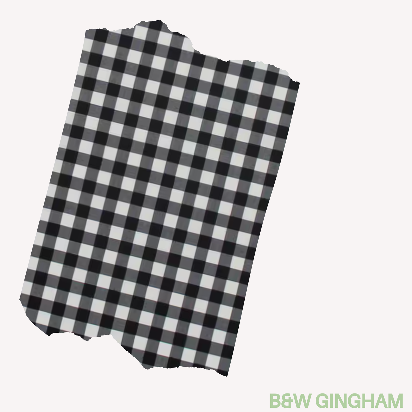 Black & White Gingham - Fabric Wrapped Frame and Mat